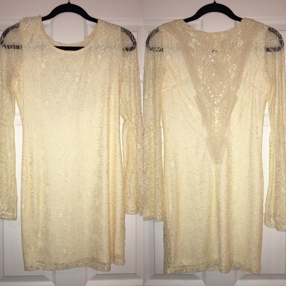 long sleeved detailed dress